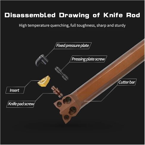 D16R-MW04R D20R-MW04L D25R-MW08H Spring Steel Double Head Internal Turning Tool Holder WNMG Inserts Lathe Bar(WNMG040304 KT1505,D20R-MW04R) in Saudi Arabia
