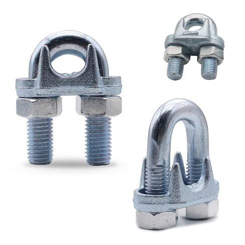 5/8 Inches Wire Rope Clamp,Heavy Duty Wire Rope Cable Clip Clamp,Zinc Plated Wire Rope Clips 2 Pcs (M15) in Kuwait