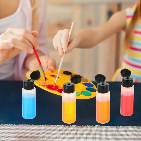 Honeydak 40 Pack 2 Oz Plastic Squeeze Bottles with Black Flip Top Caps ، زجاجات الطلاء الفارغة لخلط الطلاء ، مطهر يدوي ، سوائل ، شامبو ، غسول ، زيوت أساسية in Saudi Arabia