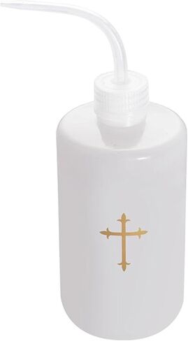 Westmon Works Communion Cup Filler White Bottles with Cross Design Leak Proof Spout Church, Set of 2 in Saudi Arabia