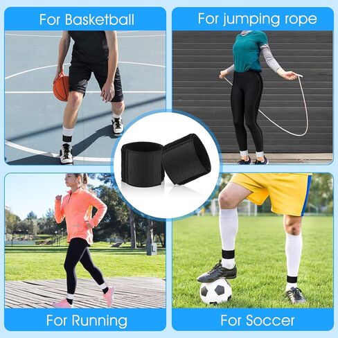 4pcs shin staw stoccer للشباب البالغين ، حاملي حرس شين خفيف الوزن وقابل للتعديل ، حراس الكاحل لركل الكرة ، الجري ، ركوب الدراجات ، بالأبيض والأسود in Saudi Arabia
