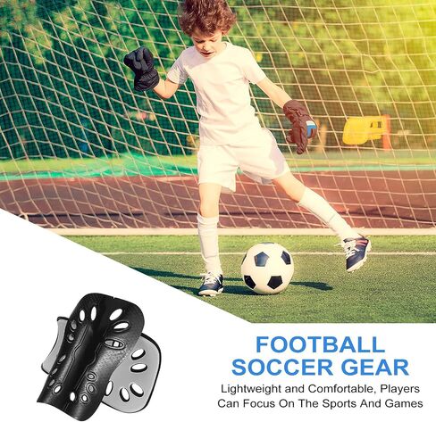 2 Pair Soccer Shin Guards, Lightweight and Breathable Shin Pads Shin Guards Soccer Football Calf Protective Gear Cushion Reduce Shocks Football Gear Shin Pads for Men Women Teens Kids in Saudi Arabia