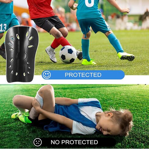 2 Pair Soccer Shin Guards, Lightweight and Breathable Shin Pads Shin Guards Soccer Football Calf Protective Gear Cushion Reduce Shocks Football Gear Shin Pads for Men Women Teens Kids in Saudi Arabia
