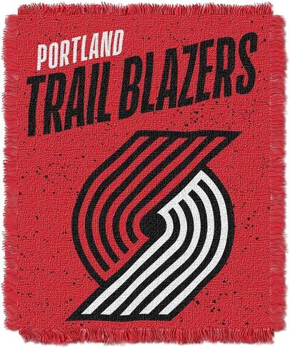 Trailblazers OFFICIAL NBA "Headliner" Woven Jacquard Throw Blanket in Saudi Arabia