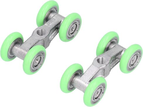 2pcs عجلات العجلة عداء الدفع السحب U على شكل 4 عجلة من الفولاذ المقاوم للصدأ بكرات الباب بكرات الحمام المطبخ مزدوج الباب متين هادئة تحمل سلس قطرها 20 مم 5 ملم in Kuwait