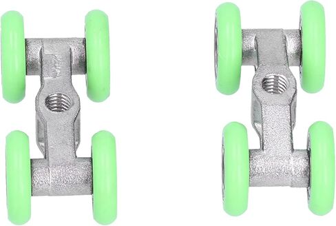 2pcs عجلات العجلة عداء الدفع السحب U على شكل 4 عجلة من الفولاذ المقاوم للصدأ بكرات الباب بكرات الحمام المطبخ مزدوج الباب متين هادئة تحمل سلس قطرها 20 مم 5 ملم in Kuwait