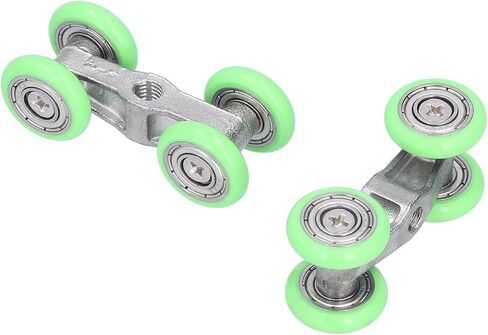 2pcs عجلات العجلة عداء الدفع السحب U على شكل 4 عجلة من الفولاذ المقاوم للصدأ بكرات الباب بكرات الحمام المطبخ مزدوج الباب متين هادئة تحمل سلس قطرها 20 مم 5 ملم in Kuwait