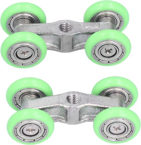 2pcs عجلات العجلة عداء الدفع السحب U على شكل 4 عجلة من الفولاذ المقاوم للصدأ بكرات الباب بكرات الحمام المطبخ مزدوج الباب متين هادئة تحمل سلس قطرها 20 مم 5 ملم in Kuwait