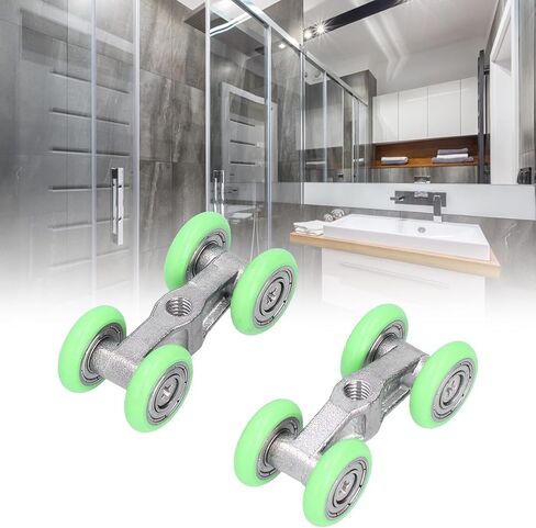 2pcs عجلات العجلة عداء الدفع السحب U على شكل 4 عجلة من الفولاذ المقاوم للصدأ بكرات الباب بكرات الحمام المطبخ مزدوج الباب متين هادئة تحمل سلس قطرها 20 مم 5 ملم in Kuwait