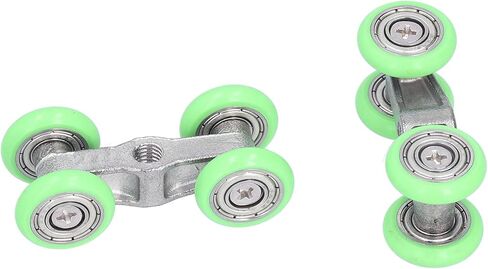 2pcs عجلات العجلة عداء الدفع السحب U على شكل 4 عجلة من الفولاذ المقاوم للصدأ بكرات الباب بكرات الحمام المطبخ مزدوج الباب متين هادئة تحمل سلس قطرها 20 مم 5 ملم in Kuwait