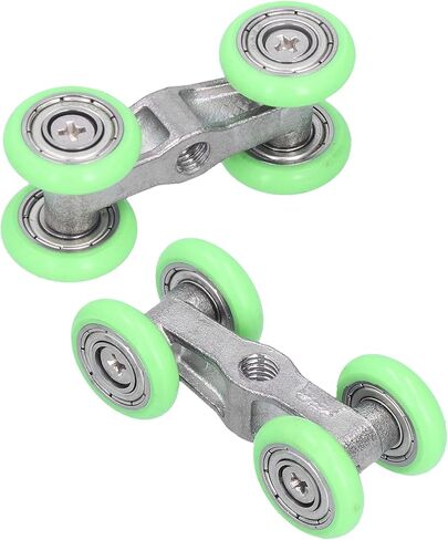 2pcs عجلات العجلة عداء الدفع السحب U على شكل 4 عجلة من الفولاذ المقاوم للصدأ بكرات الباب بكرات الحمام المطبخ مزدوج الباب متين هادئة تحمل سلس قطرها 20 مم 5 ملم in Kuwait