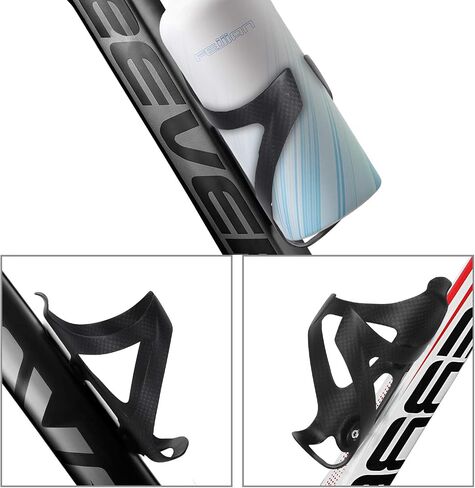 KABON Bike Water Bottle Holder, Lightweight 3K Carbon Fiber Bicycle Drink Water Bottle Cages for Road Mountain Bike Cycling Accessories - Pack of 2 in Saudi Arabia