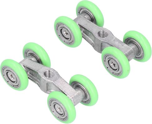 2pcs عجلات العجلة عداء الدفع السحب U على شكل 4 عجلة من الفولاذ المقاوم للصدأ بكرات الباب بكرات الحمام المطبخ مزدوج الباب متين هادئة تحمل سلس قطرها 20 مم 5 ملم in Kuwait