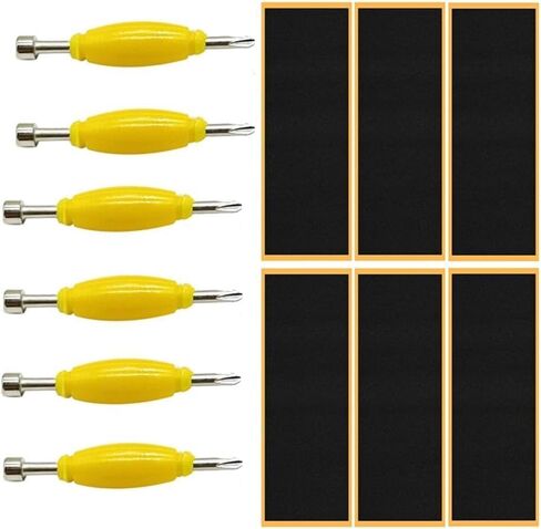 12 Pack Fingerboard Grip Tape Sticky Foam Sticker Replacement + Screwdriver Tool Nut Driver Replacement for Finger Skateboards Accessories in Saudi Arabia