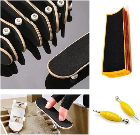 12 Pack Fingerboard Grip Tape Sticky Foam Sticker Replacement + Screwdriver Tool Nut Driver Replacement for Finger Skateboards Accessories in Saudi Arabia
