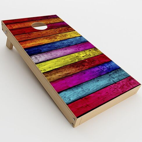 Skin Decal Vinyl Wrap for Cornhole Game Board Bag Toss (2xpcs.) Skins Stickers Cover/Colorwood Aged in Saudi Arabia
