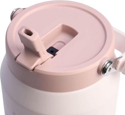Stanley IceFlow 2.0 Flip Straw Jug with Handle 64 oz | Twist On Lid and Flip Up Straw | Leakproof for Travel and Sports | Insulated Stainless Steel |BPA-Free | Rose Quartz in Saudi Arabia