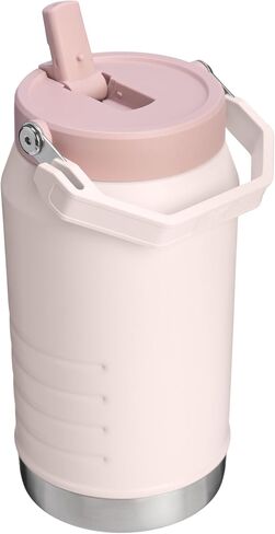 Stanley IceFlow 2.0 Flip Straw Jug with Handle 64 oz | Twist On Lid and Flip Up Straw | Leakproof for Travel and Sports | Insulated Stainless Steel |BPA-Free | Rose Quartz in Saudi Arabia