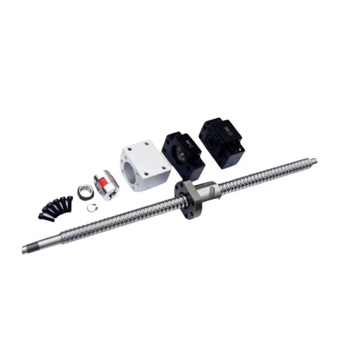 Double nut Ball Screw Control Machine Ball Screw SFU2005 1200mm-2000mm HM15-57 Cast Iron Use for Nema23 C5 BF20 +Plum Coupling XB30*40 +Coupler DSG20H(1800mm) in Kuwait