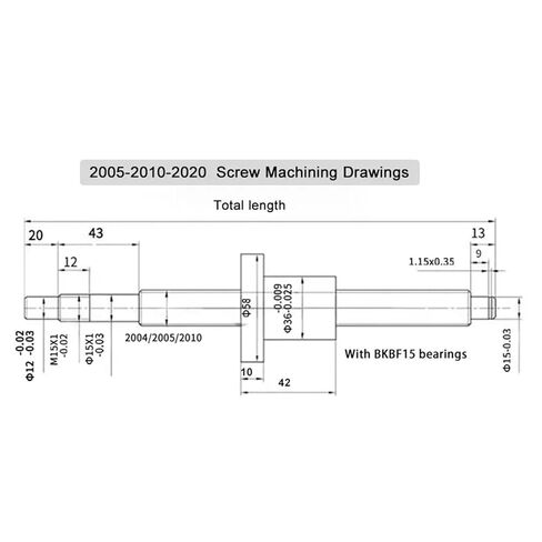 Linear Motion Ball Screw Precision Part Left Hand Thread Ball Screw RM2005 Ball Screw with SFU2005 Ball Nut BK15 BF15 Support DSG20H Nut Housing Coupling(500mm) in Saudi Arabia