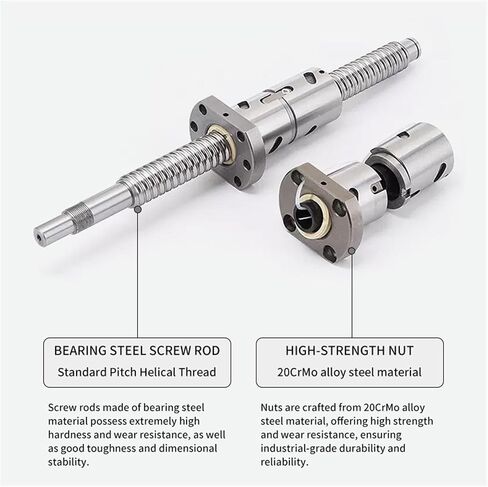 Double nut Ball Screw Control Machine Double Nut Ball Nut +150-1000mm DFU3205 Ball Screw +End Machined Router(450MM) in Saudi Arabia
