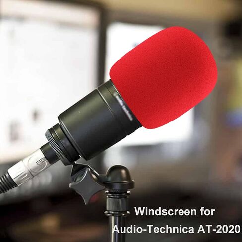 LEFXMOPHY for Audio Technica AT2020 Pop Filter, Windscreen for Audio-Technica AT-2020 AT-2035 AT-2040 AT-2050 ATR2500 ATR2500X AT-4040 Microphones Replacment Mic Foam Red Cover in Saudi Arabia