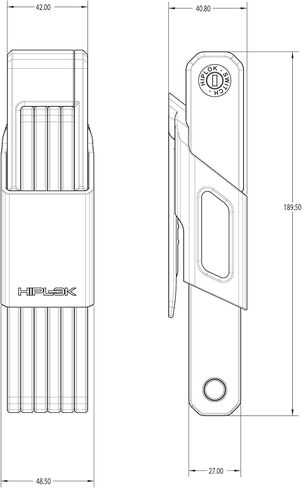 Hiplok S851 Hip Engine Switch Folding Lock, Urban Green, 2,7cm x 90cm in Kuwait