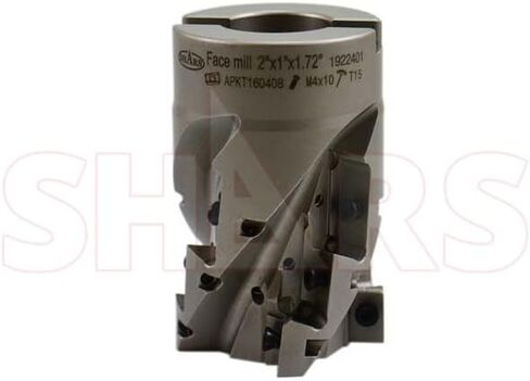 Shars 2" 90° Coolant Through Indexable Helical Face Mill APKT 1604 12 Inserts + Certificate New 404-2960 S[ in Saudi Arabia