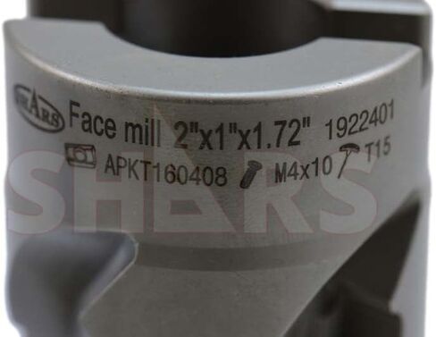 Shars 2" 90° Coolant Through Indexable Helical Face Mill APKT 1604 12 Inserts + Certificate New 404-2960 S[ in Saudi Arabia