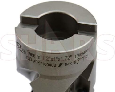 Shars 2" 90° Coolant Through Indexable Helical Face Mill APKT 1604 12 Inserts + Certificate New 404-2960 S[ in Saudi Arabia