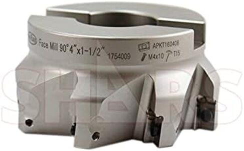 Shars 4" 90 Degree Indexable Face Mill Cutter for APKT1604 Insert 404-1870W S[ in Saudi Arabia