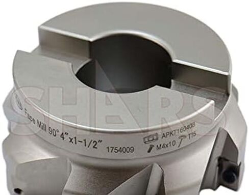 Shars 4" 90 Degree Indexable Face Mill Cutter for APKT1604 Insert 404-1870W S[ in Saudi Arabia