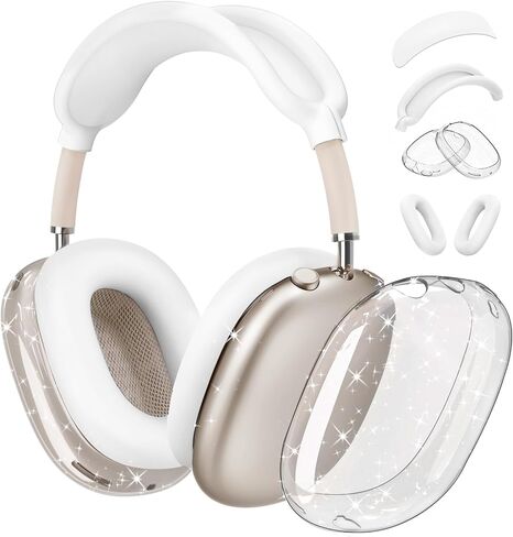 【3 in 1】 Case Cover for AirPods Max Headphones, Anti-Scratch Sweat-Proof Ear Pad Covers/Ear Cups Cover/Headband Cover Protectorfor Apple AirPods Max - Pink in Kuwait