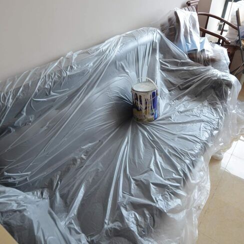 10 Piece Painter Plastic Drop Cloths Sheet,Waterproof Anti-dust Cover,9x12 Feet Disposable Tarp for Painting for Couch/Furniture Cover in Saudi Arabia