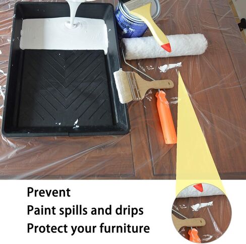 10 Piece Painter Plastic Drop Cloths Sheet,Waterproof Anti-dust Cover,9x12 Feet Disposable Tarp for Painting for Couch/Furniture Cover in Saudi Arabia