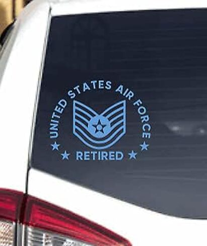 الرقيب التقني للسلاح الجوي الأمريكي E -6 متقاعد - Airman USAF Secal United States Grility Mission for Car Truck Window Laptop Pumper Flag in Saudi Arabia