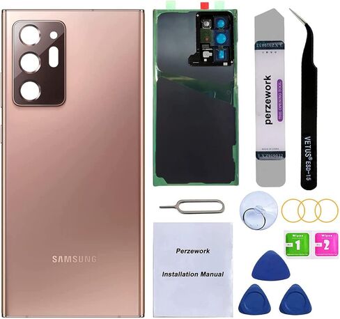 Rear Cover Back Glass Replacement for Samsung Galaxy Note 20 Ultra 6.9 inches 5G with Reparing Toolkit and Pre-Installed Adhesive (Mystic Bronze) in Kuwait