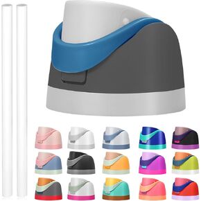 Replacement Lid for Owala Freesip, Compatible with Owala Cup 16oz 24oz 32oz 40oz, One Button Water Bottle Top Lid Replacement Accessory and Straws, Leakproof, BPA-Free (A black) in Saudi Arabia