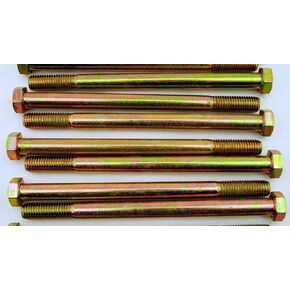 (6) رأس Hex 5/8-11 × 9 الصف 8 مسامير غطاء الزنك الأصفر in Kuwait