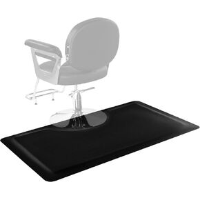 حصيرة سالون فيفور لمصفف الشعر ، 3 × 5 قدم مستطيل كرسي كرسي حصيرة مضادة للإرهاق ، 7/8 بوصة PVC + PU PARBER FLOOR in Kuwait