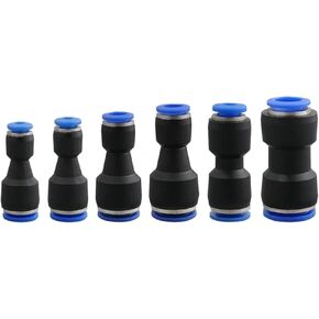 Pneumatic Fittings Fitting Plastic Connector PU PG 4mm-10mm Air Water Hose Tube Push In Straight Gas Connectors 11Pcs(PU-8) in Saudi Arabia