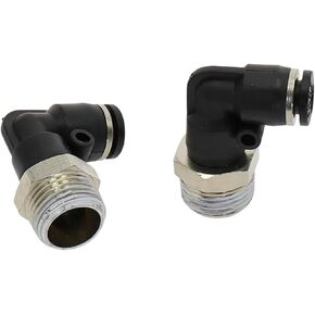 2Pcs PL Threaded Elbow Pneumatic Connector Hose Quick Fitting Pipe Connector 4-16mm PL6-01 PL8-02 PL12-03(4mm OD Tube,1/4") in Saudi Arabia