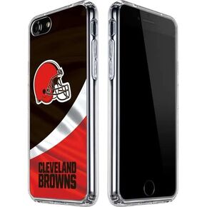 Skinit Clear Phone Case متوافق مع iPhone SE (2nd & 3rd Gen) - تصميم NFL Cleveland Browns مرخص رسميًا in Kuwait