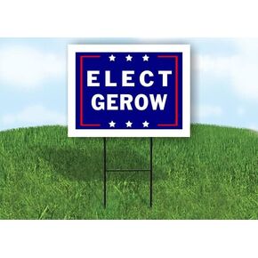 ELECT GEROW - Single Sided Yard Sign Road Sign with Stand - Driveway Signs for Street, Lawn, Block, House, Real Estate - Yard Signs, Custom Sign, Personalized Signage - 18" x 24" in Saudi Arabia