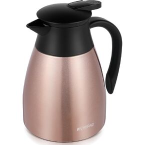 51 Oz Thermal Coffee Carafe, Stainless Steel Insulated Vacuum coffee crafts to keep coffee hot, 1.5 Liter Tea Water Coffee and Beverage Dispenser (Cream) in Saudi Arabia