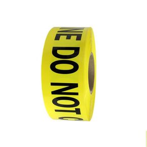 Barricade Tape - Fire Line Do Not Cross - Yellow 3 in x 1000 ft Non Adhesive (8 Roll Case) in Kuwait