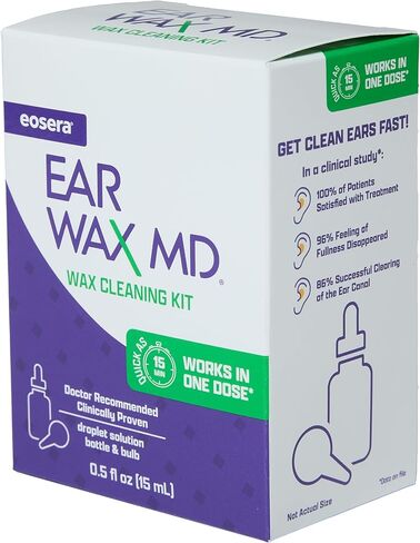 Ear Wax MD® by eosera® – Fast-Acting Ear Wax Removal Drops • Peroxide-Free Formula • Clinically Proven • FSA/HSA Eligible • Safe for Hearing Aid Users • Adults and Kids in Kuwait