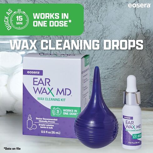 Ear Wax MD® by eosera® – Fast-Acting Ear Wax Removal Drops • Peroxide-Free Formula • Clinically Proven • FSA/HSA Eligible • Safe for Hearing Aid Users • Adults and Kids in Kuwait