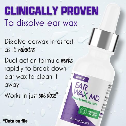 Ear Wax MD® by eosera® – Fast-Acting Ear Wax Removal Drops • Peroxide-Free Formula • Clinically Proven • FSA/HSA Eligible • Safe for Hearing Aid Users • Adults and Kids in Kuwait