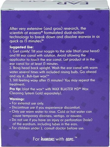 Ear Wax MD® by eosera® – Fast-Acting Ear Wax Removal Drops • Peroxide-Free Formula • Clinically Proven • FSA/HSA Eligible • Safe for Hearing Aid Users • Adults and Kids in Kuwait